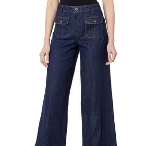 PAIGE Women's Harper Ankle Patch Pocket Wide Leg Jeans - Kinsley Size 32 NWT